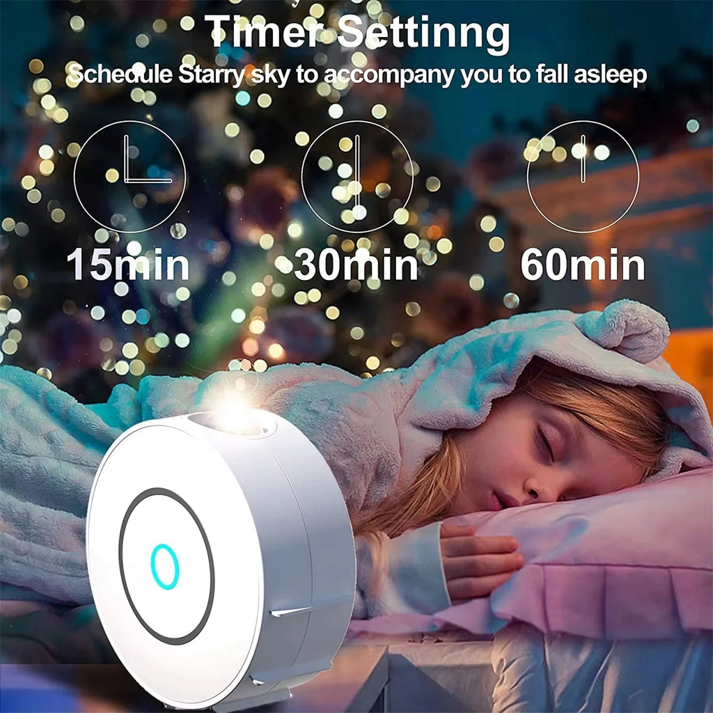 Tuya WiFi Intelligent Aurora Galaxy Starry Sky Projector Intelligent Voice Control System APP Control Projector LED Lights Gift