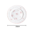 European Pink Cherry Blossoms Mugs Porcelain Cup&saucer Tableware Coffee Mug Dining Table Afternoon Tea Teacup Fruits Juice Cup