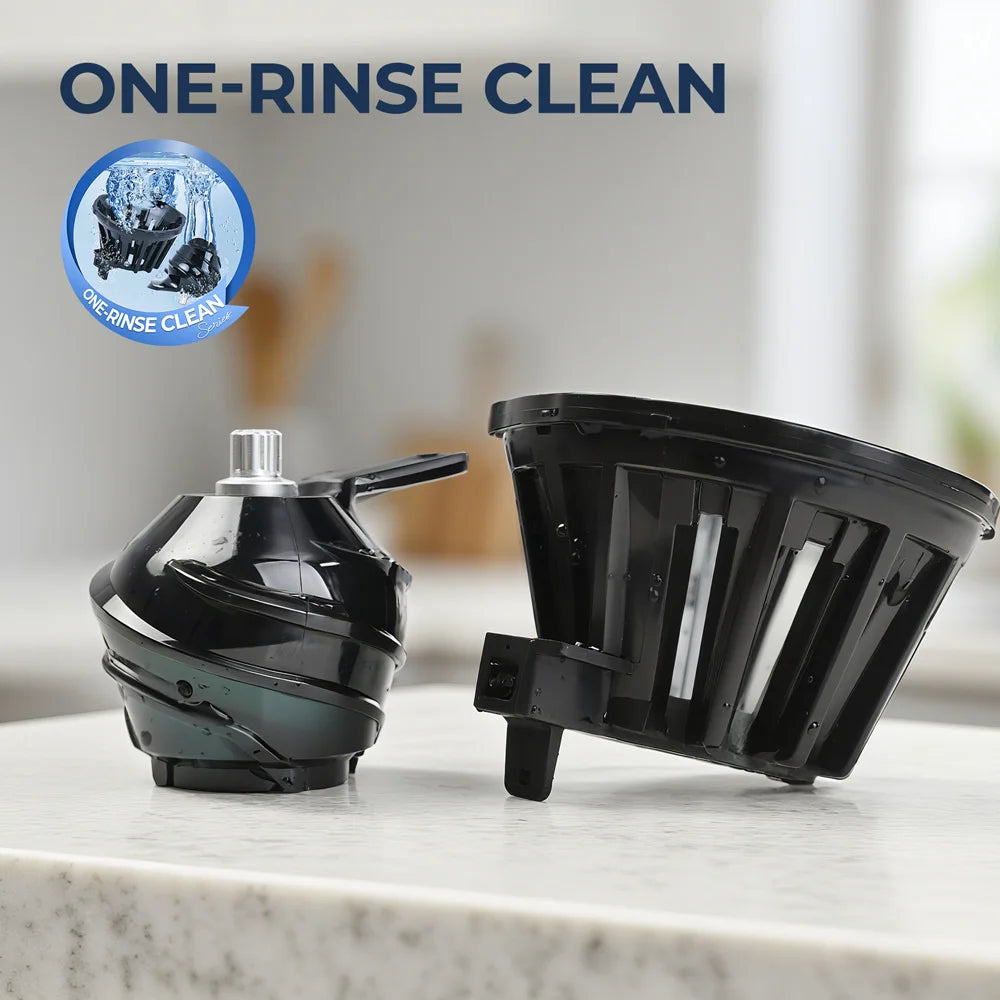 ROUNY Slow Juicer, Cold Press Extractor with Filter-Free, Easy Clean Electric Fruit Juicer Machine with Large Caliber,  Black