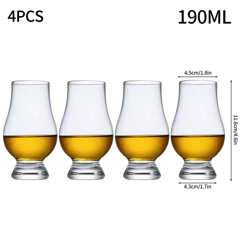 1/2/4/6Pcs Whiskey Glass Cups Scotch Liquor Barware Beer Spirits Wine Glass XO Whiskey Crystal Glass Cup Scotch Liquor Wine Cup
