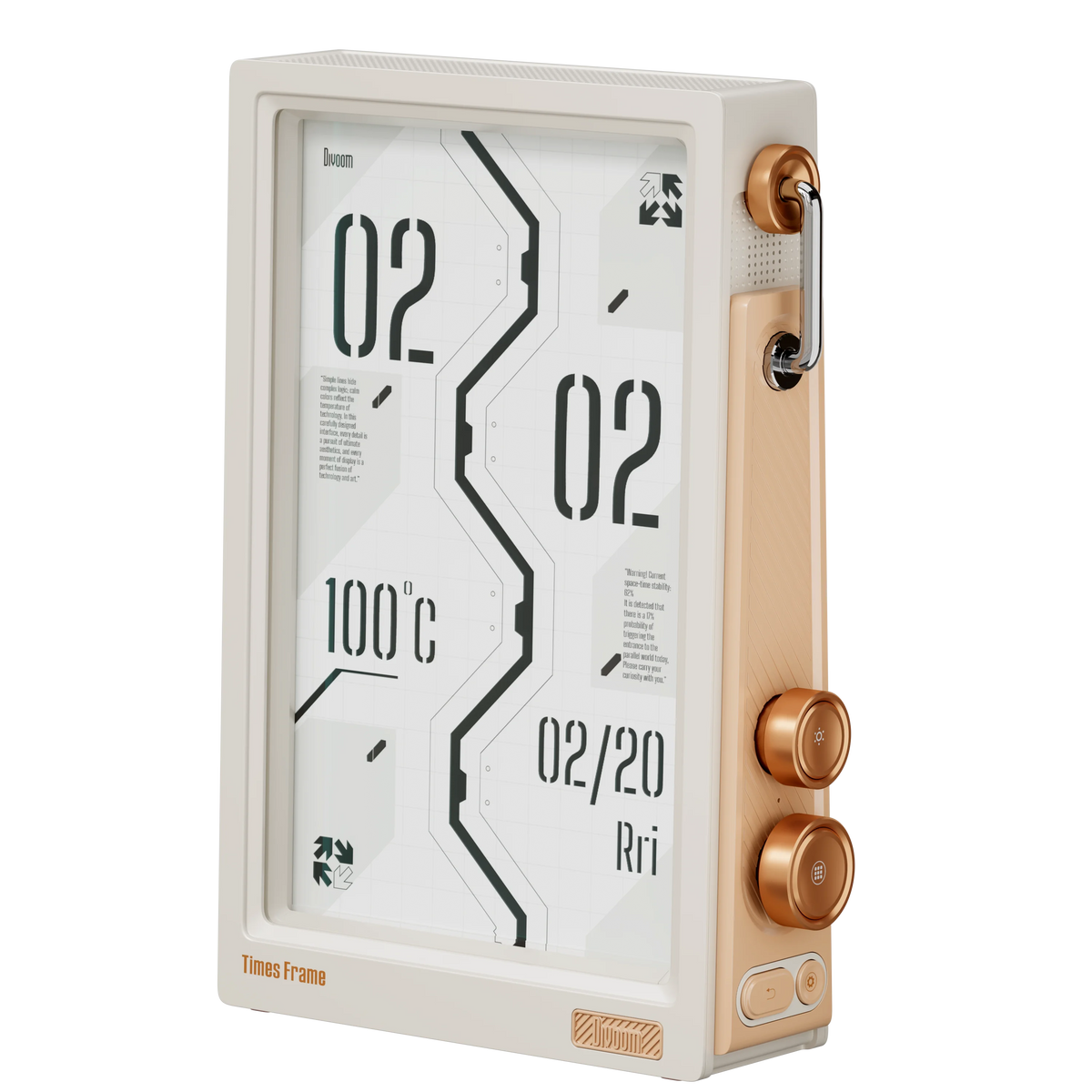 Divoom Times Frame Smart HD Screen | 10.1" DIY Digital Clock | Crypto Stocks Weather Calendar | Tech Gift Desk Setup