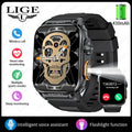 LIGE New 1.91 inch Super Ultra Watch Bluetooth Smart Call Men's Watch Tracker Blood Pressure Heart Rate Monitor Sport Smartwatch