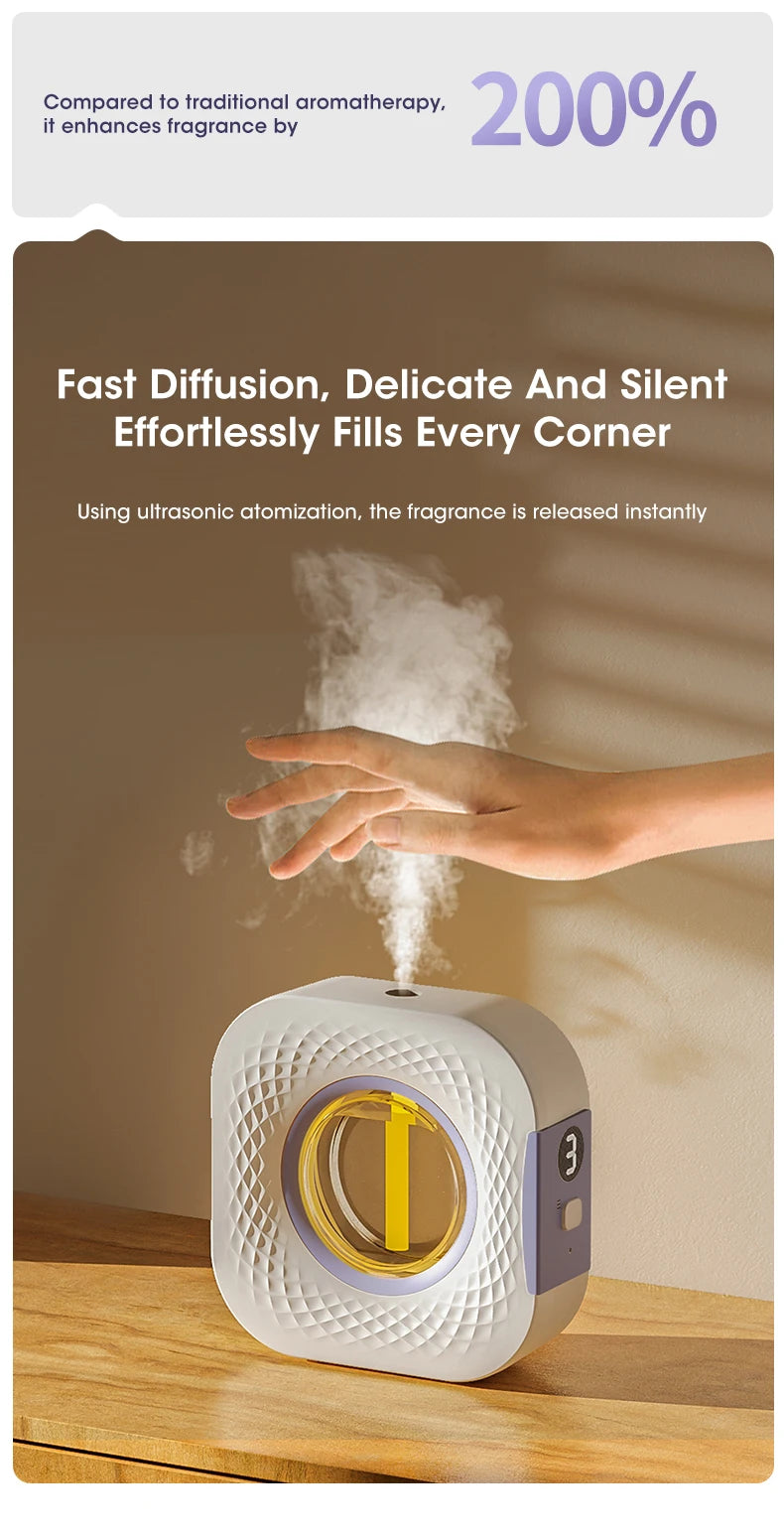 Intelligent Aromatherapy Oil Diffuser for Room Fragrance Timing Scenting Machine for Kitchen Toilet Car Bedroom Deodorization
