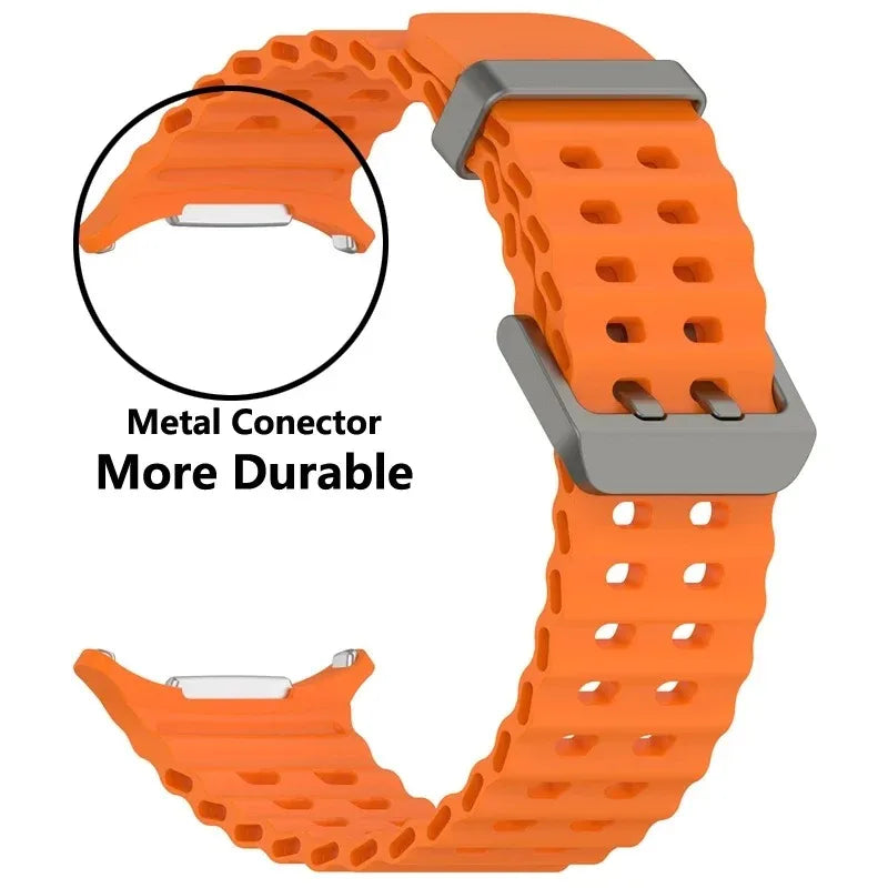Ocean Silicone Strap for Samsung Galaxy Watch Ultra 47mm Sports Breathable Bracelet Wristband For Galaxy Watch Ultra 47mm Correa