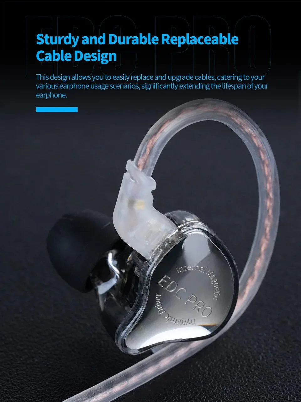 New KZ EDC Pro Headset Dynamic In-Ear Monitor HiFi Wired Headphone Bass Stereo Game Music Earbuds Sports Noise Reduction Earphon