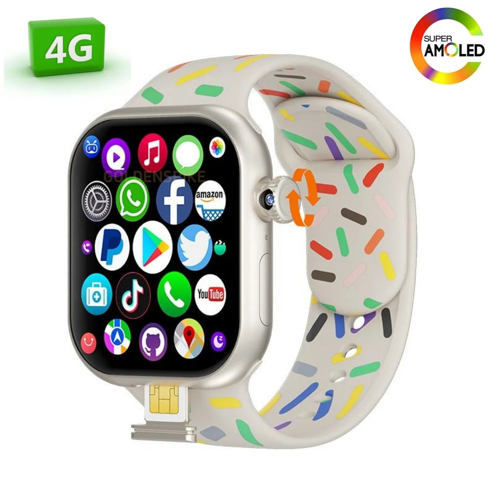 GoldenSpike VP29 Smartwatch 2.29inch Amoled Smart Watch With Rotary Camera GPS WIFI 256GB Storage ROM Global Cellular Version