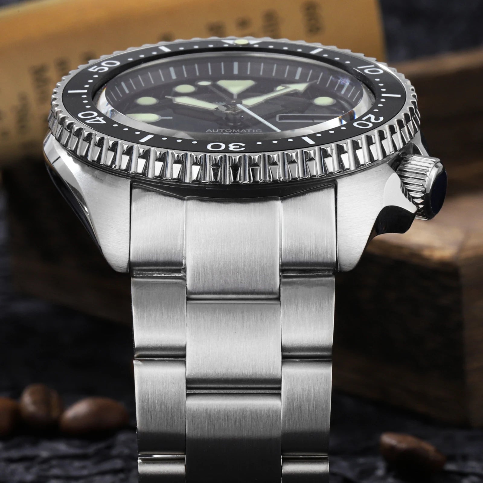 Heimdallr SKX007 NH36 Automatic Mechanical Date/Week Display Ceramic Bezel Sapphire Glass 200m Waterproof 41mm Dive Watch