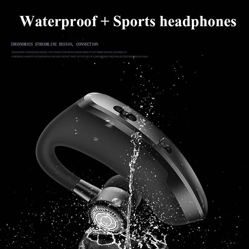 V9 Business Wireless Headphone With HD Mic Calling Noice Cancelling Driver Car Sport Bluetooth Headset 270° Rotation Earphone V8