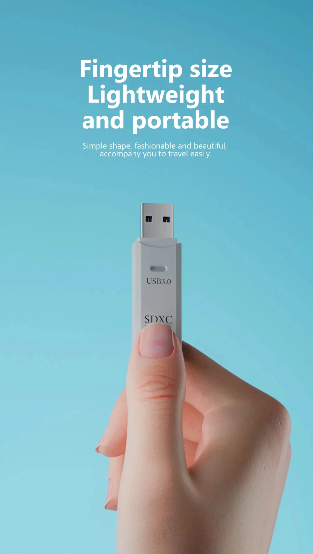 Tutew Multi Functional 2 In 1 High-speed USB 3.0/2.0 Card Reader Supports TF+SD Computer Tablet Camera Laptop Car Mounted