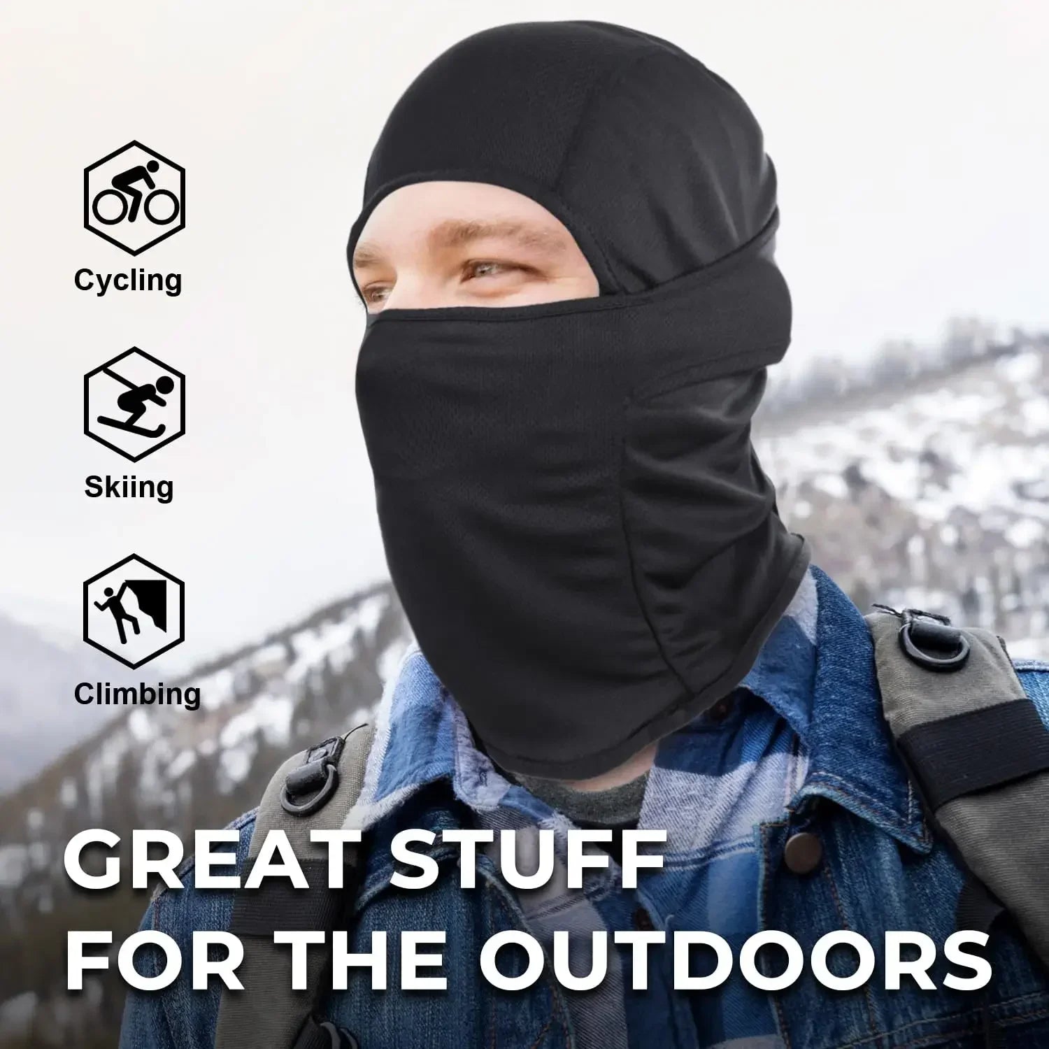 Breathable Balaclava Ski Mask Full Face Cover for Men Women Skiing Outdoor Sports Winter Warm Windproof Cold Weather Mask