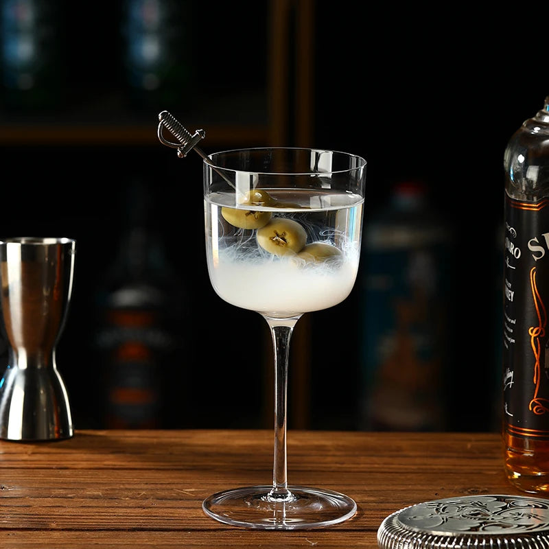 Nick and Nora Cocktail Glasses, 185ml Hand Blown Martini Glasses Set of 4