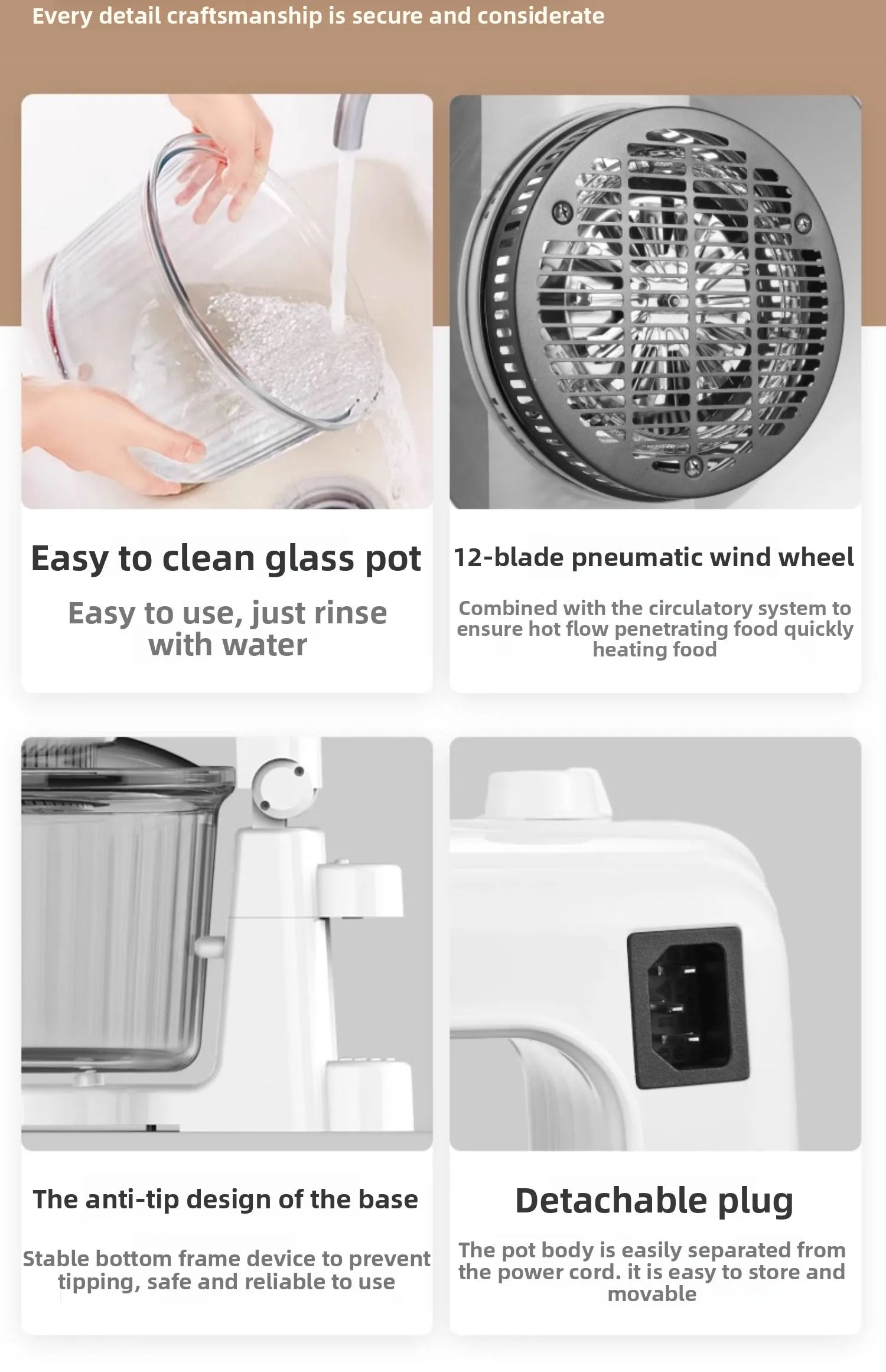 Visual Air Fryer New Household 17L Large Capacity Multi-Functional Glass Electric Fryer French Fries Machine