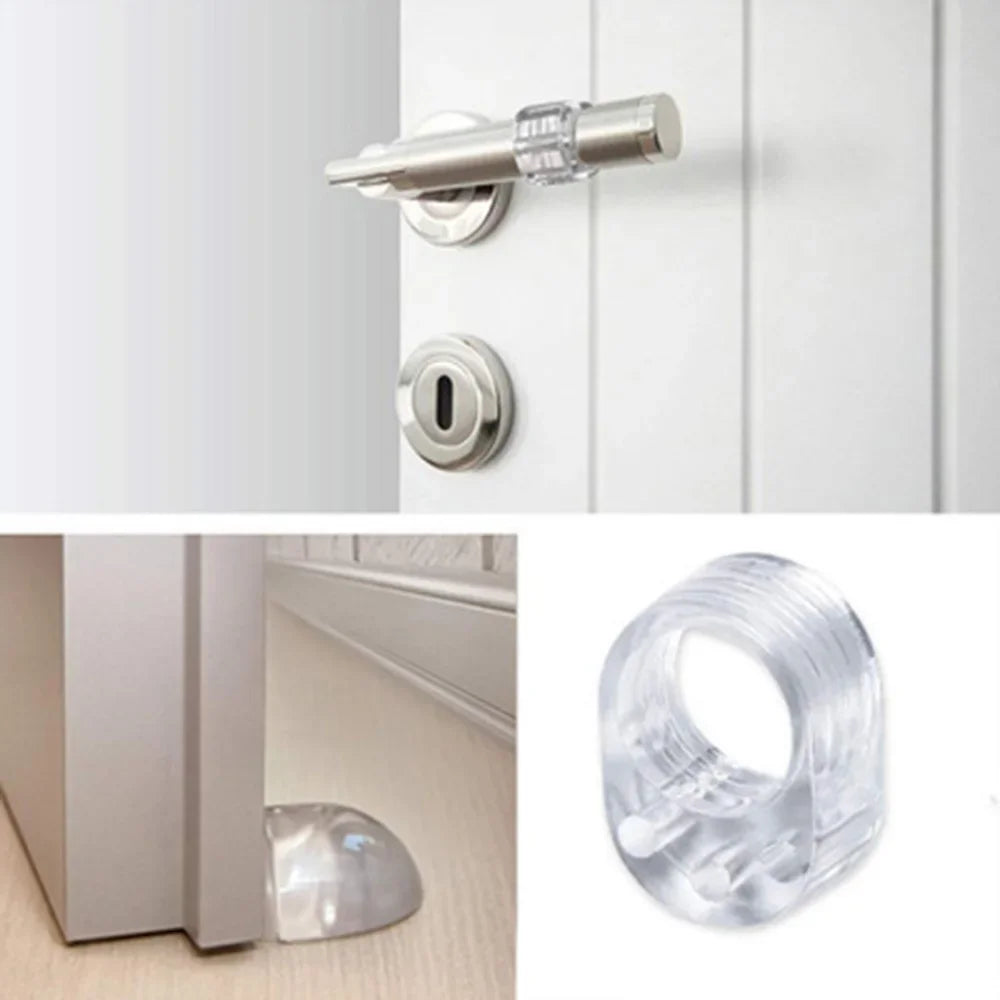 Stop Floor Door Stops Buffer No Drill Door Stopper Home Improvement Furniture Wall Safety Hardware Transparent Supplies Silicone