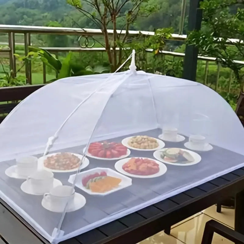 Foldable Washable Food Mesh Cover Proof Anti Mosquito Pop-Up Food Cover Umbrella Meal Breathable Cover Kitchen Accessories