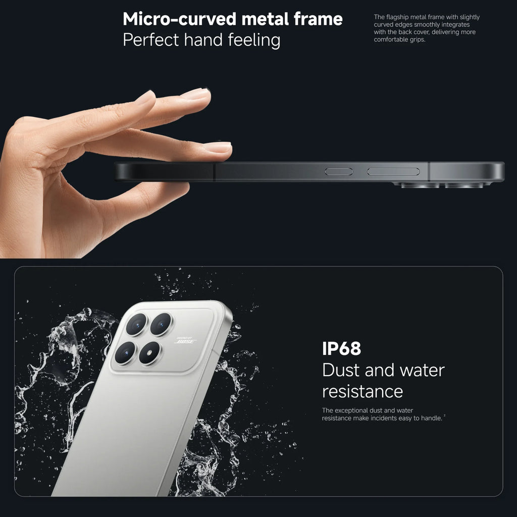 POCO F8 Pro 5G, 12+512GB Global Version, Dual eSIM 6.59" 120Hz Eye-care AMOLED Display 3nm Flagship Snapdragon® 8 Elite 50MP 6210mAh 100W NFC