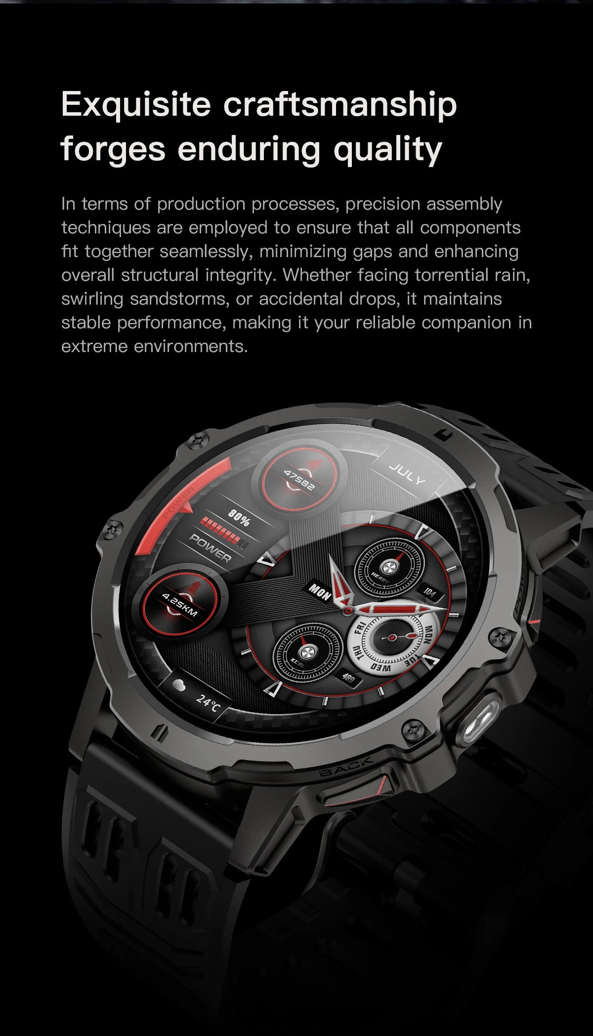 LIGE 2025 Military Grade 1000mAh Battery Smart Watch Men 3ATM Waterproof Bluetooth Call Men Sports Health Monitoring Smartwatch