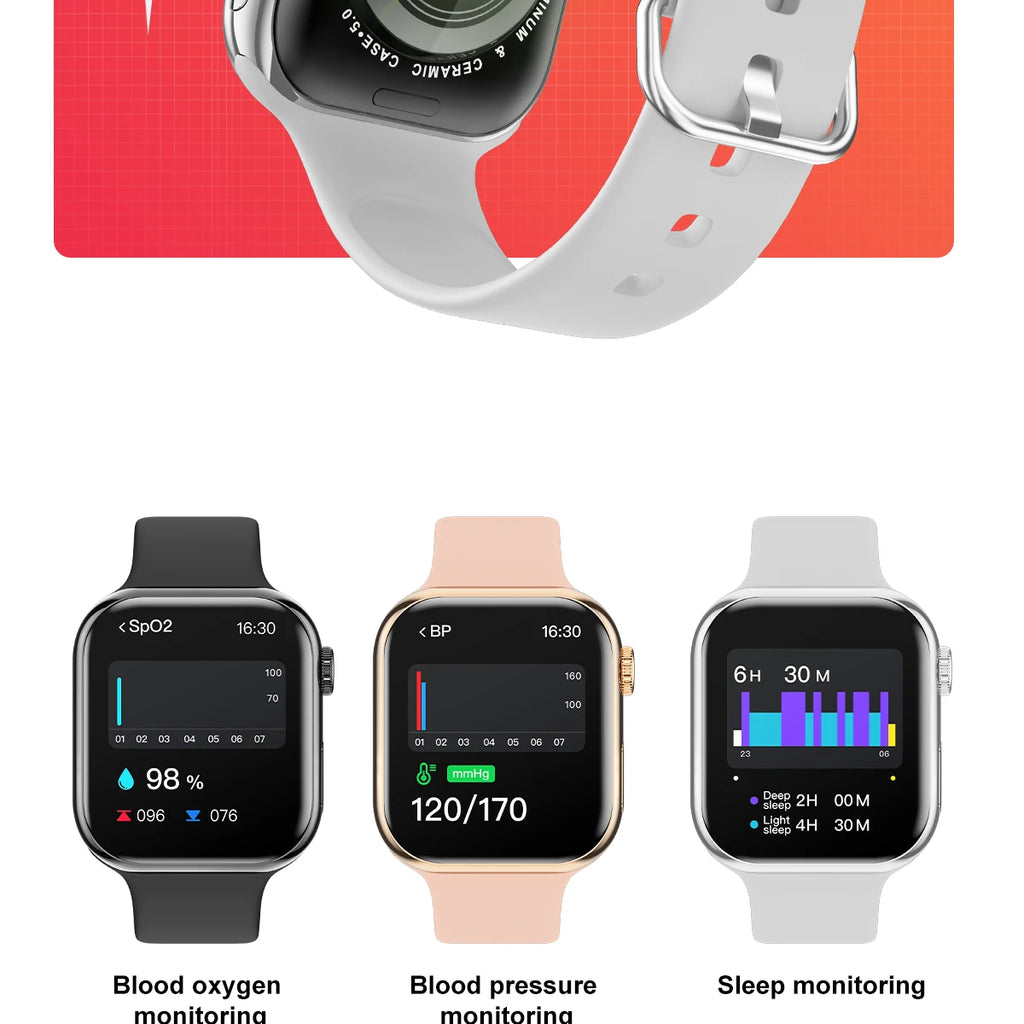 2026 Smart Watch 10 For Android IOS Bluetooth Health monitoring Talk Heart Rate Sleep Record Sports Smart Watch Ladies Men Gift