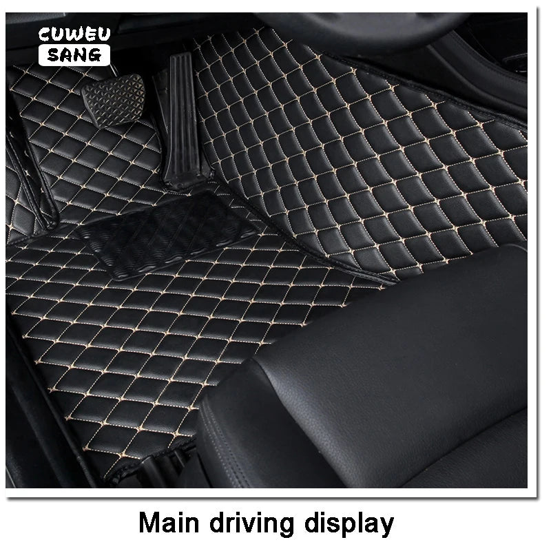 CUWEUSANG Custom Car Floor Mats For Peugeot 2008 2013-2023 Auto Carpets Foot Coche Accessorie