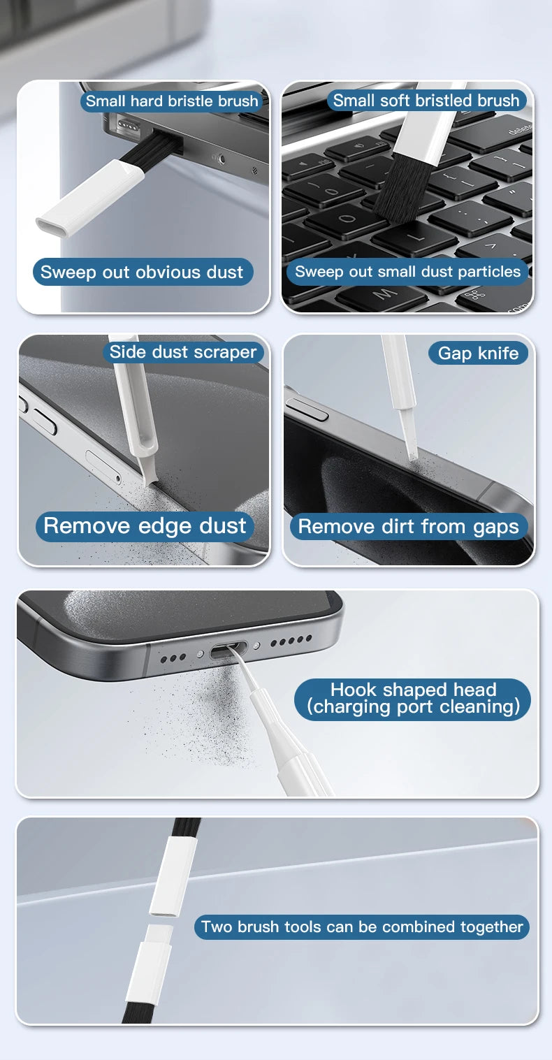 22 in 1 Multi-Function Cleaning Kit for iPhone AirPods iPad Digital Camera PC Keyboard Phone Screen Headphones Tools