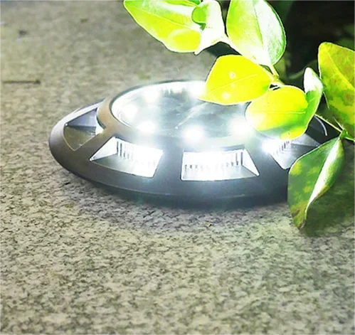 Solar Ground Lights Outdoor IP65 Waterproof 16LED Solar Powered Garden Pathway Light for Villa Yard Lawn Light Landscape Decor ﻿