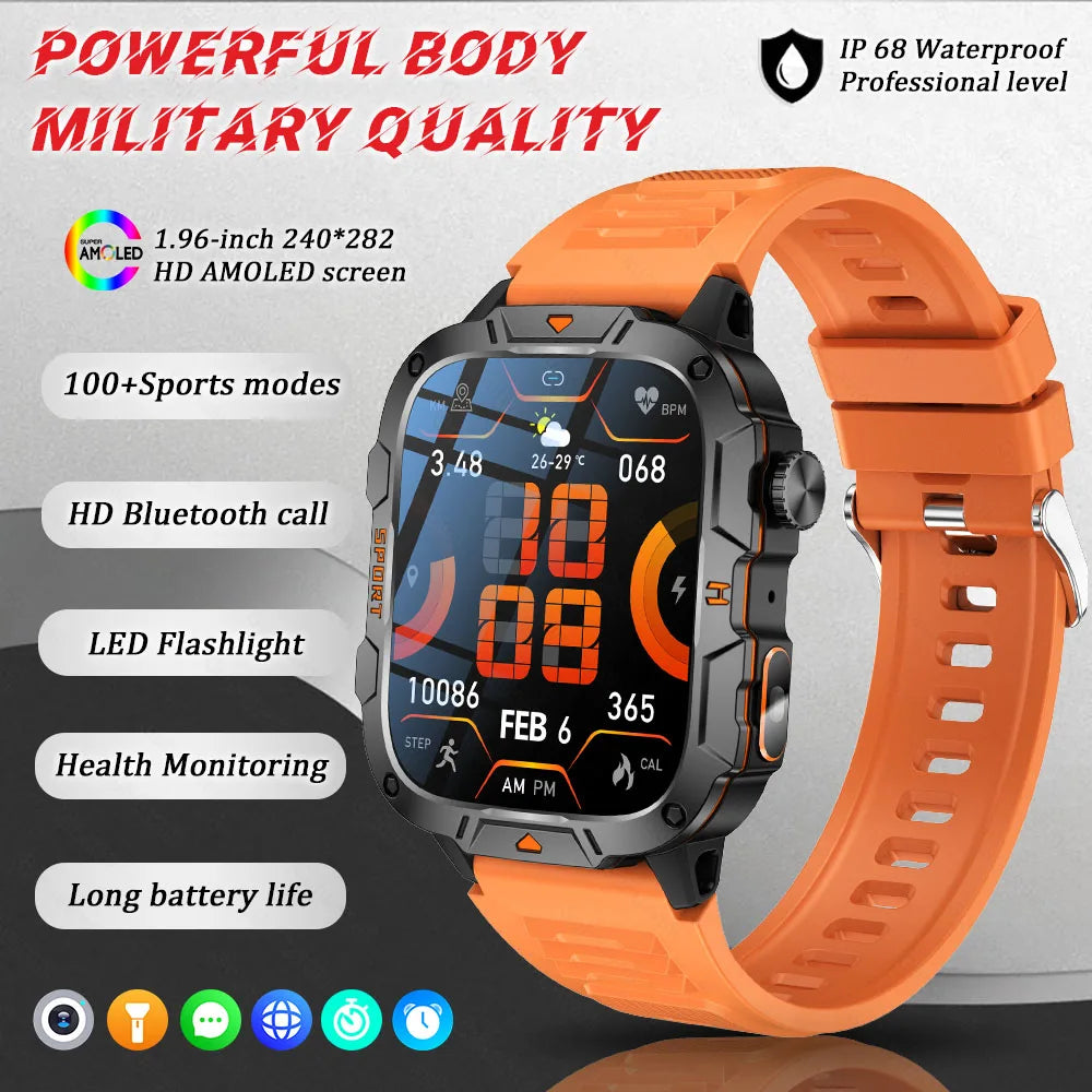 2025 For Xiaomi Original Built-in Dual-band GPS Men Smartwatch BT Call Fitness Military 5ATM IP68 Military Sport Smart Bracelet