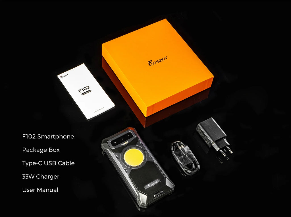 FOSSiBOT F102 Rugged Smartphone 12GB 256GB 16500mAh Battery 6.58'' FHD+ 120Hz Screen 108MP Camera [F102-Phone]