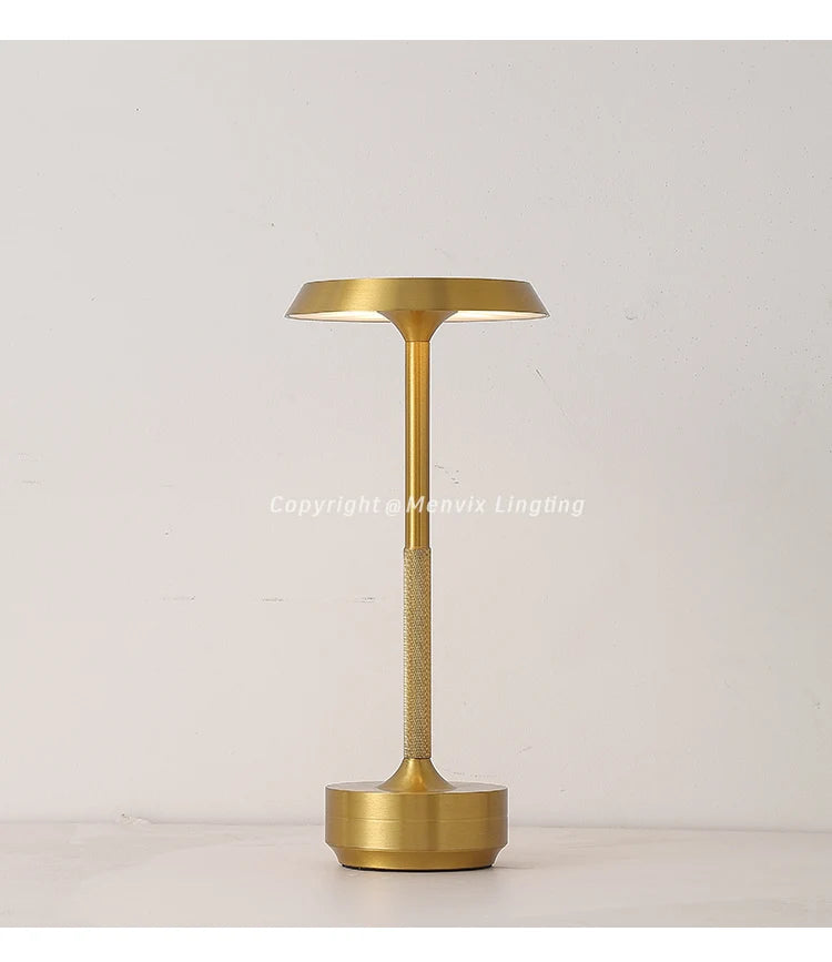 Portable Cordless LED Table Lamp 5000mAh Battery Stepless Dimming for Restaurant Outdoor Party Camping  Atmosphere Night Light