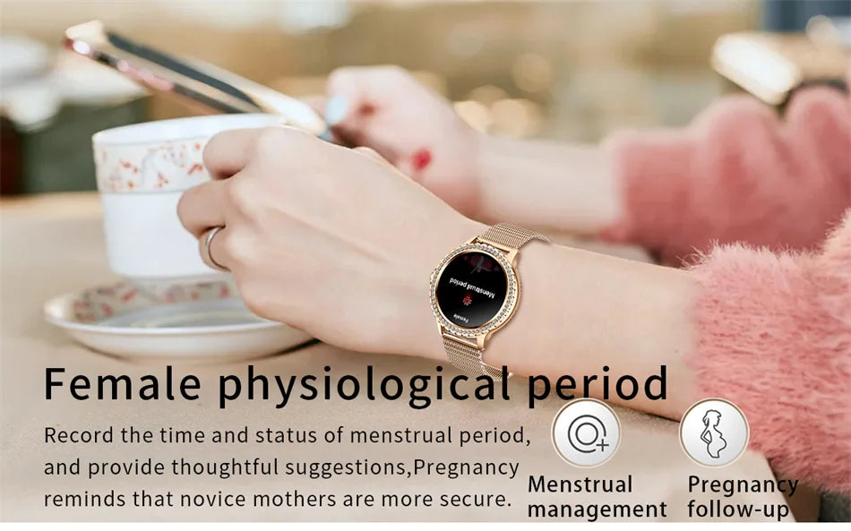 2026 New Fashion Women Diamond Watch 1.32 inch 360*360 HD Display Heart Rate Blood Oxygen Monitoring Bluetooth Call Smartwatch