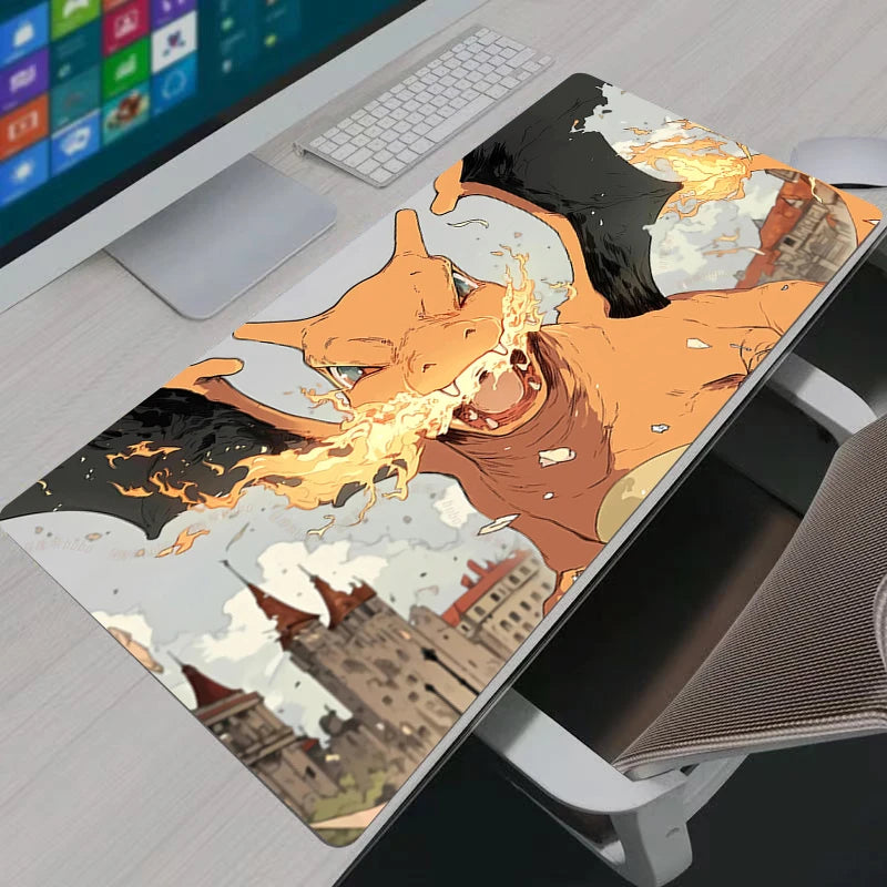 90x40cm Mouse Pad Pokemon Pikachu Gamer Large Computer Notebook Pc Mousepad Carpet Gaming Accessories Keyboard Desk Mat