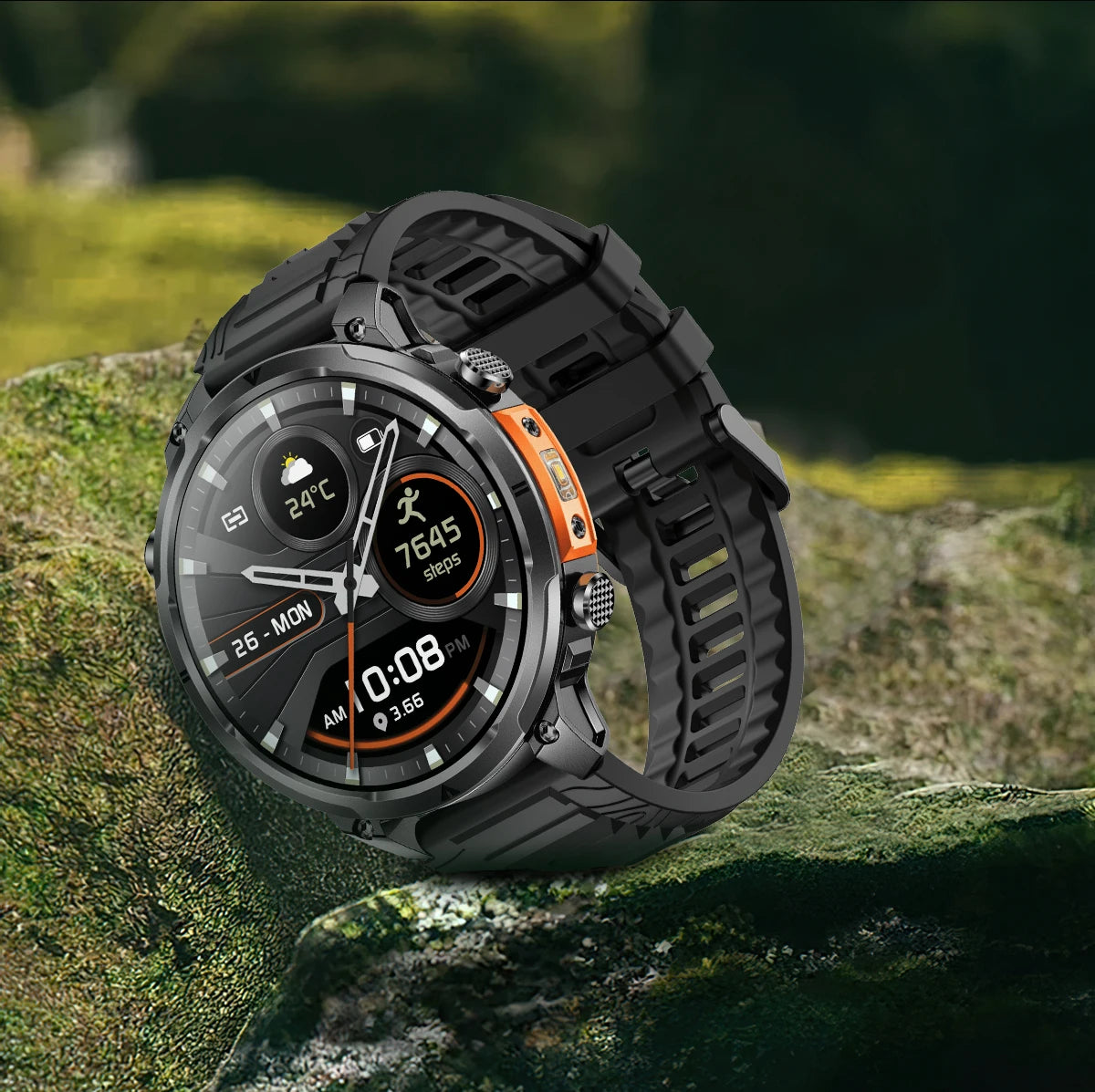 Luxury Military GPS Men Smartwatch Wrist Fitness Clock BT Call 1ATM Waterproof Sports Smart Watches for Android IOS Phones 2026