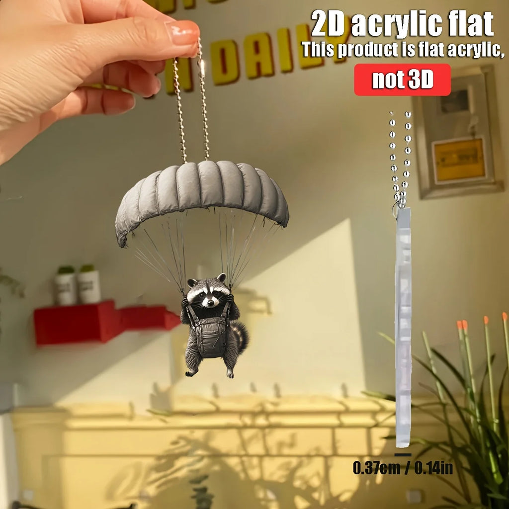 2D Plane Parachute Kangaroo Pendant Used for Car Hanging Decoration Fun Decoration Home Decoration Backpack Accessories keychain