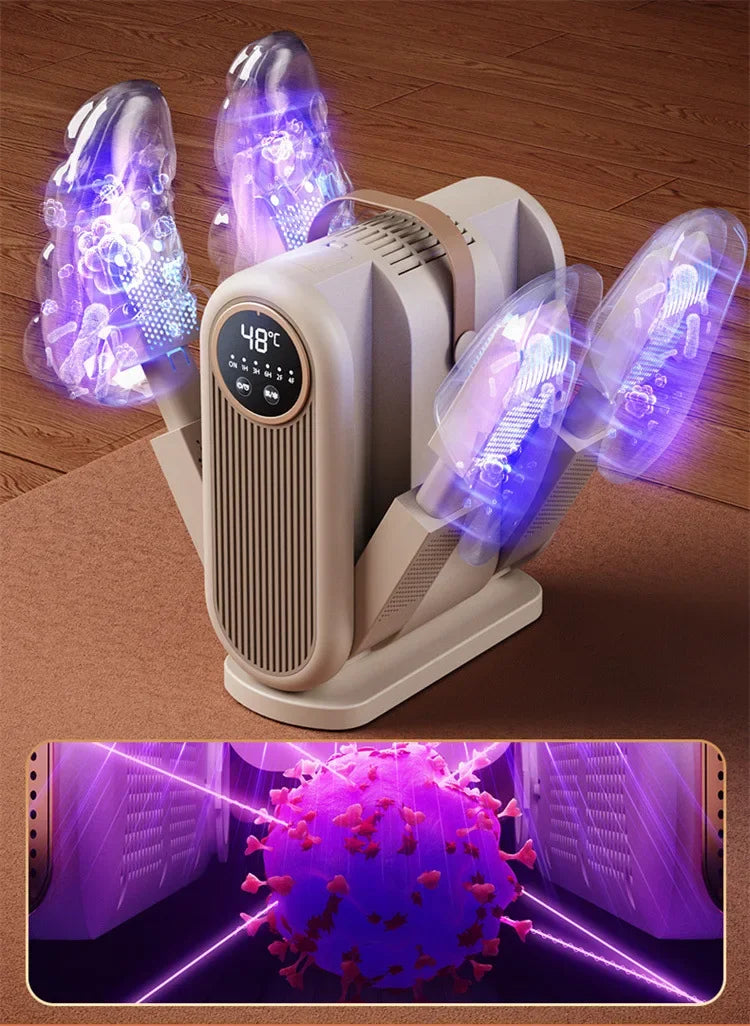 Portable Foldable Electric Shoe Dryer UV Blue Light UV Sterilization Deodorizing Shoe Dryer Fast Drying Household Shoe Dryer