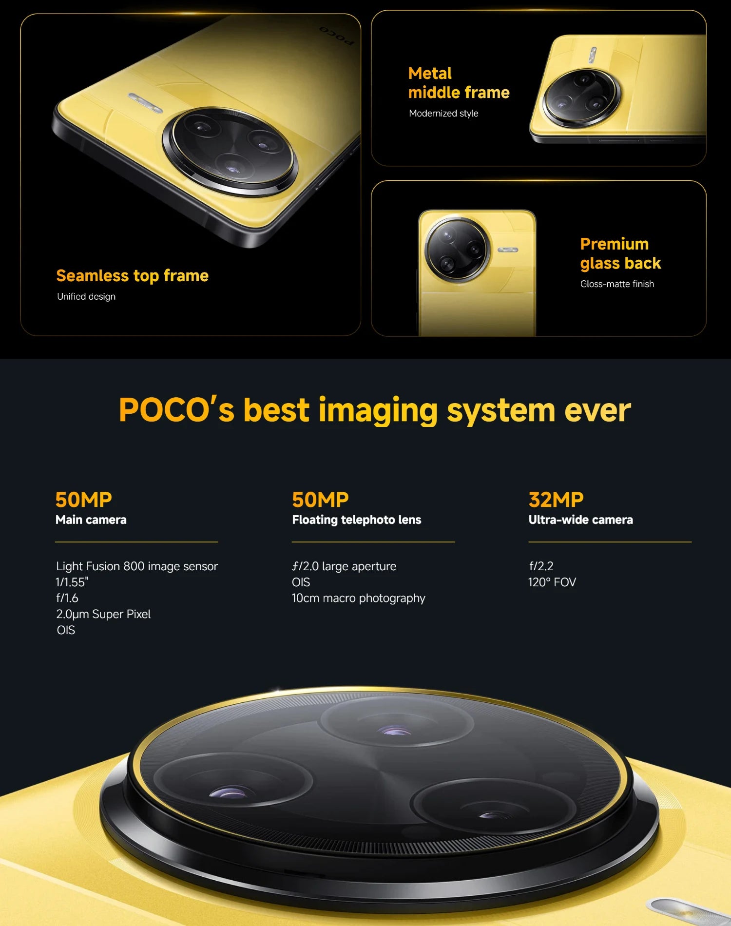 POCO F7 Ultra 5G 16+512GB Global Version 2K 120Hz AMOLED Dispaly Flagship Snapdragon® 8 Elite 50MP AI Dual Camera 5300mAh 120W