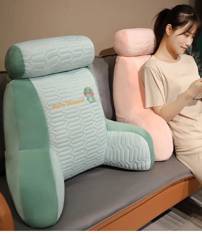 Summer Ice Shreds Pillow Panda Increase in Height Lumbar Support Detachable Washable Cushion Student Dormitories Bed Backrest