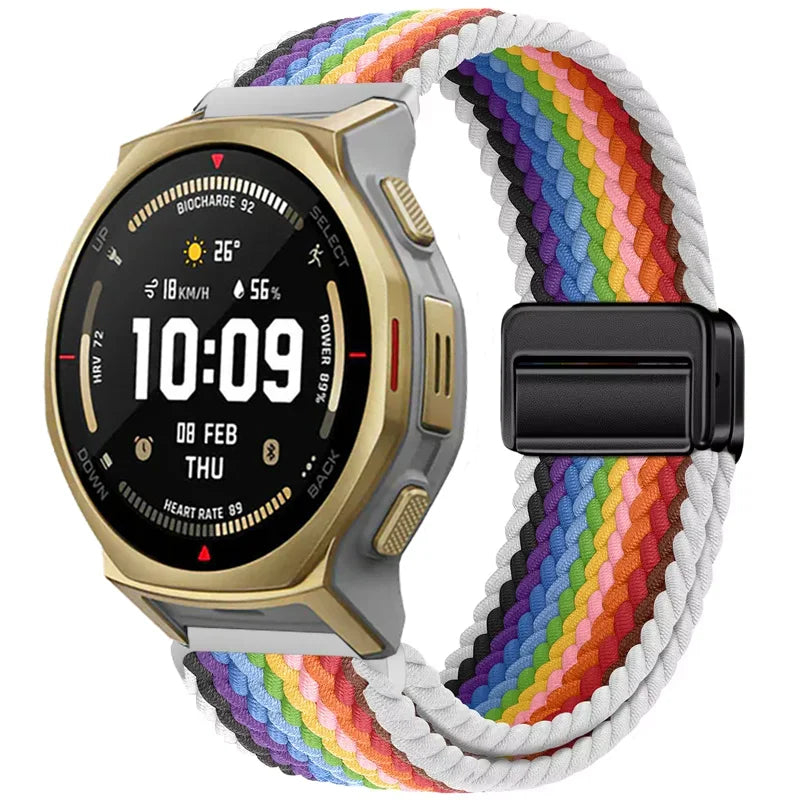 20mm 22mm Nylon Strap for Amazfit T-Rex3 Pro 48/44mm Helio Balance 2 Magnetic Buckle Bracelet Amazfit Active 2 Bip 6 5 Wristband