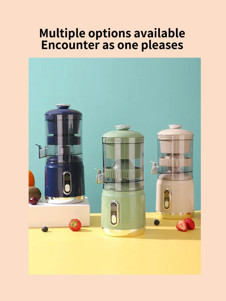 Electric Orange Juicer Portable Citrus Fruit Juice Extractor Pulp Separation Squeezer Machine USB Charge 600ml Smoothie Blender
