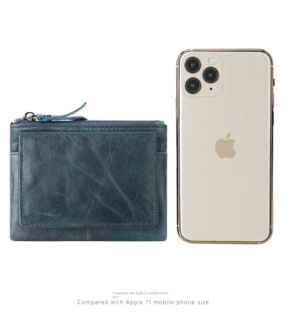 New Cow Leather Women's And Men's Card Bag Coin Purse Slim Credit Card Holder Wallet For Men and Women ID Card Pocket