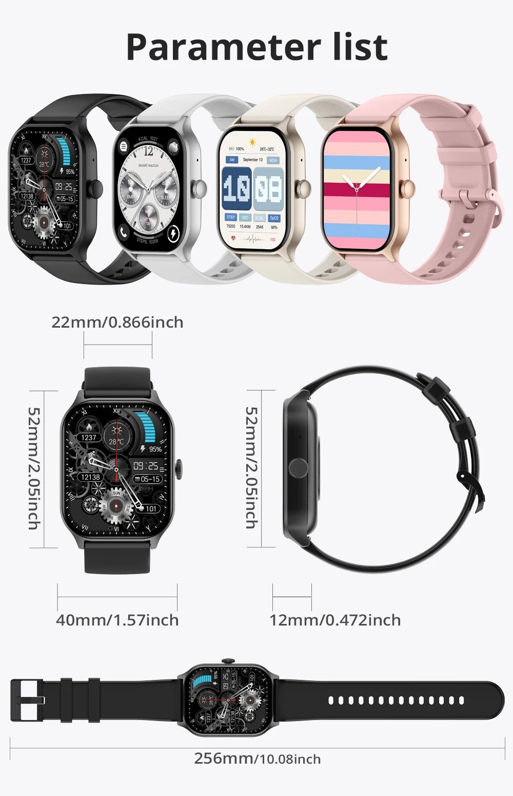 COLMI P77 Smartwatch, Up to 11 day battery life,  Massive 700mAh battery, 2 inch display, Health Management Smart Watch