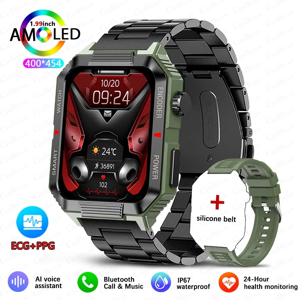 ChiBear NFC GPS Bluetooth Call Smart Watch 1.99'' HD Screen 120+ Sports Fitness Watch Outdoor Weather IP68 Waterproof Smartwatch