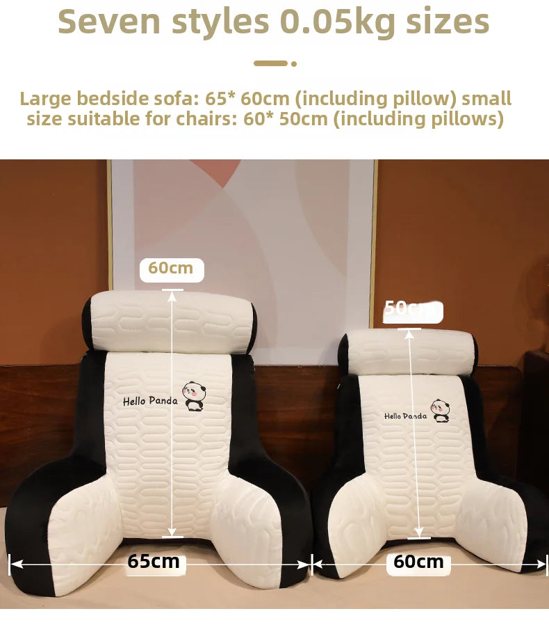 Summer Ice Shreds Pillow Panda Increase in Height Lumbar Support Detachable Washable Cushion Student Dormitories Bed Backrest