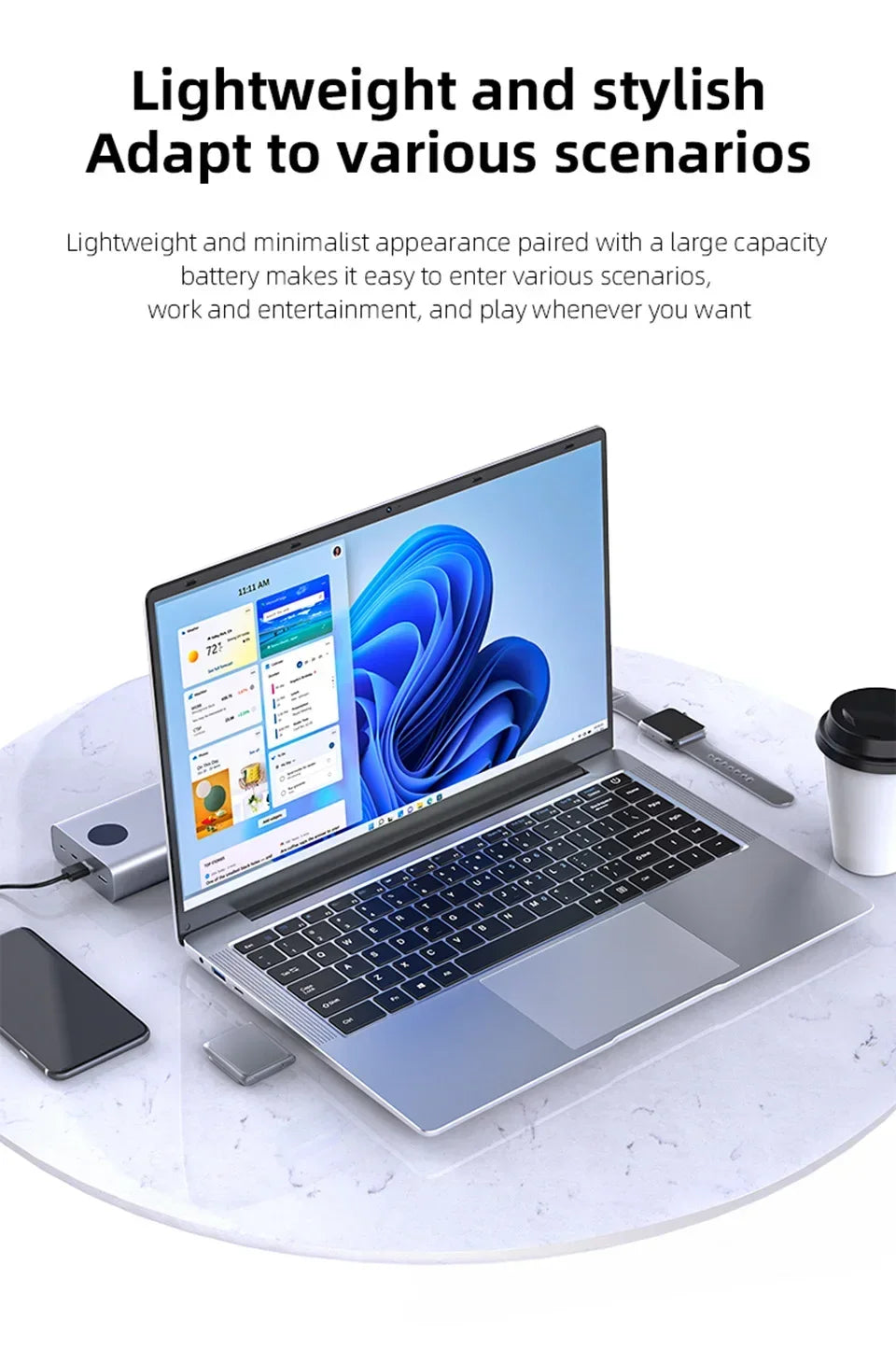 2026 New 14.1 Inch Ultra Thin Laptop Intel i9-9880H Win11 16GB DDR4 RAM 2TB SSD Portable Business Notebook PC