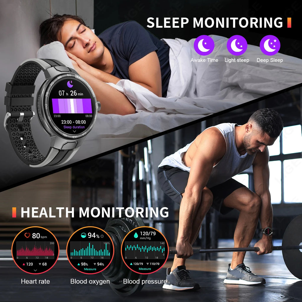 LIGE New Smart Watch Men 2024 NFC Smartwatches Message Remind Waterproof Fitness Sport Watch Bluetooth Call Music Men Smartwatch