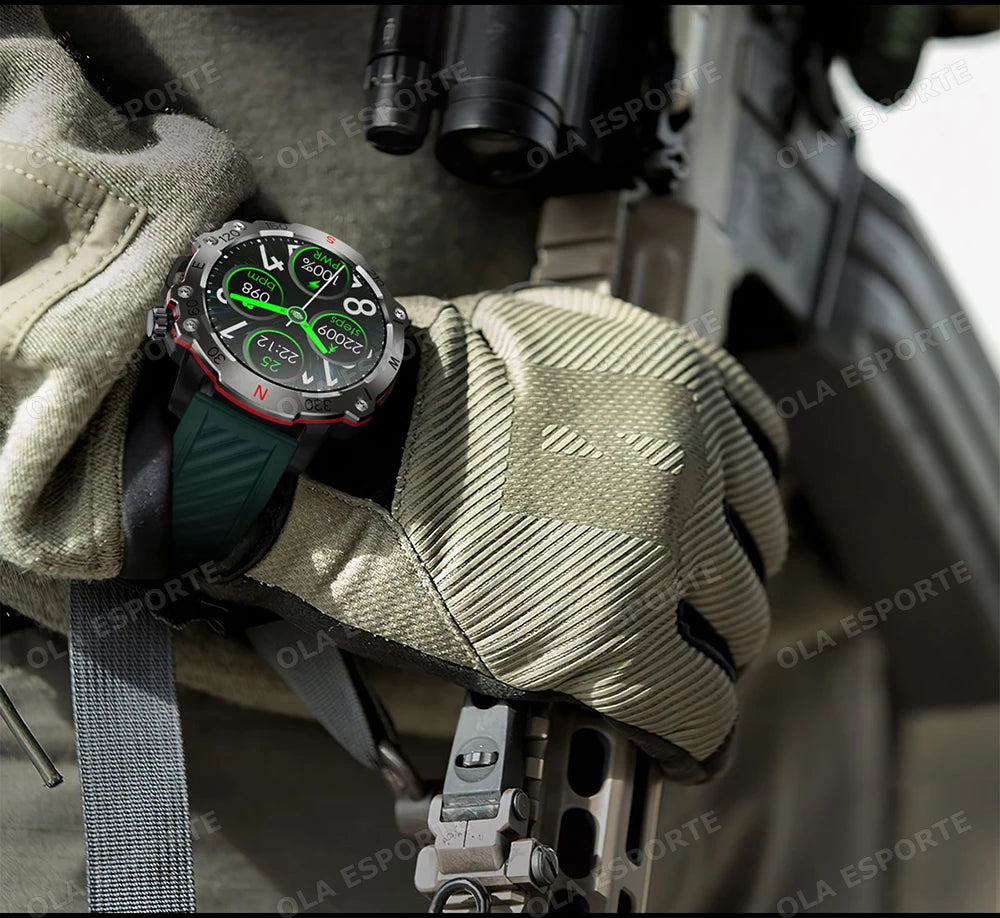 GPS Smart Watch 5ATM Waterproof Built-in Dual-band GNSS GPS Motion trajectory Military Sport Smartwatch Men 2025 New For Android