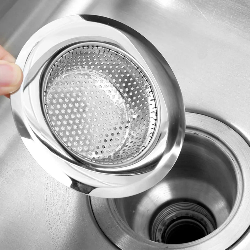 Kitchen Sink Filter Stainless Steel Mesh Sink Strainer Filter Sewer Mesh Strainers Bathroom Sink Strainer Drain Hole Filter Trap