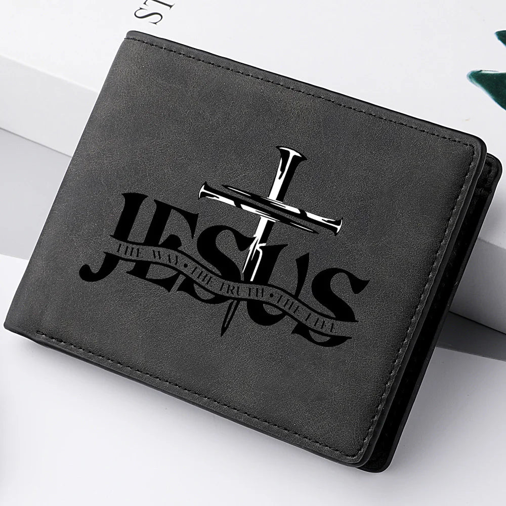 Men's Mini Short Wallet with Zipper Coin Pocket PU Material Retro Print Pattern Multiple Card Slots for Credit Cards And Cash