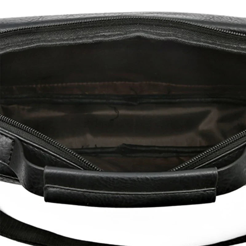 Men's Retro Messenger Bag with Waterproof Design, Large Capacity Laptop Briefcase for Office Work, Travel and School