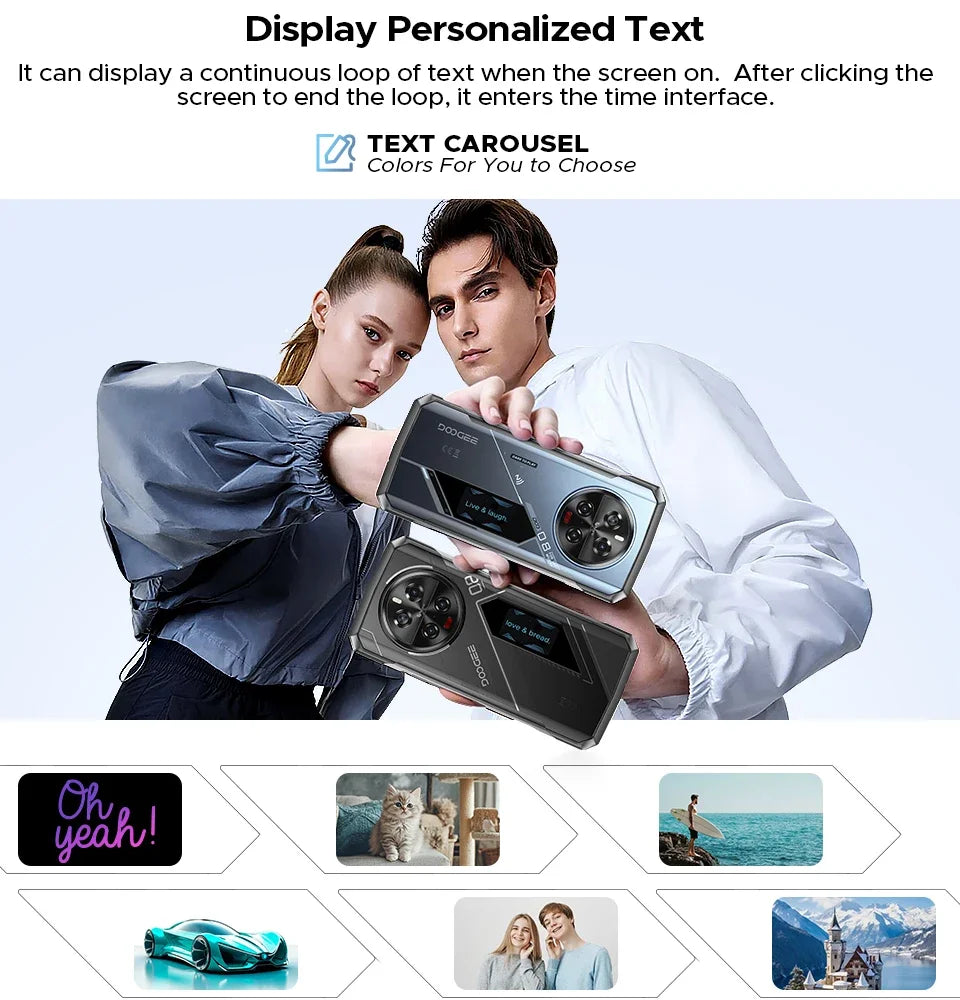 DOOGEE V40 Pro Rugged Phone 6.78" IPS Display  36GB(16+20) 512GB Smartphone 5G 200MP Al Camera 8680mAh Dimensity 7300 Android 14