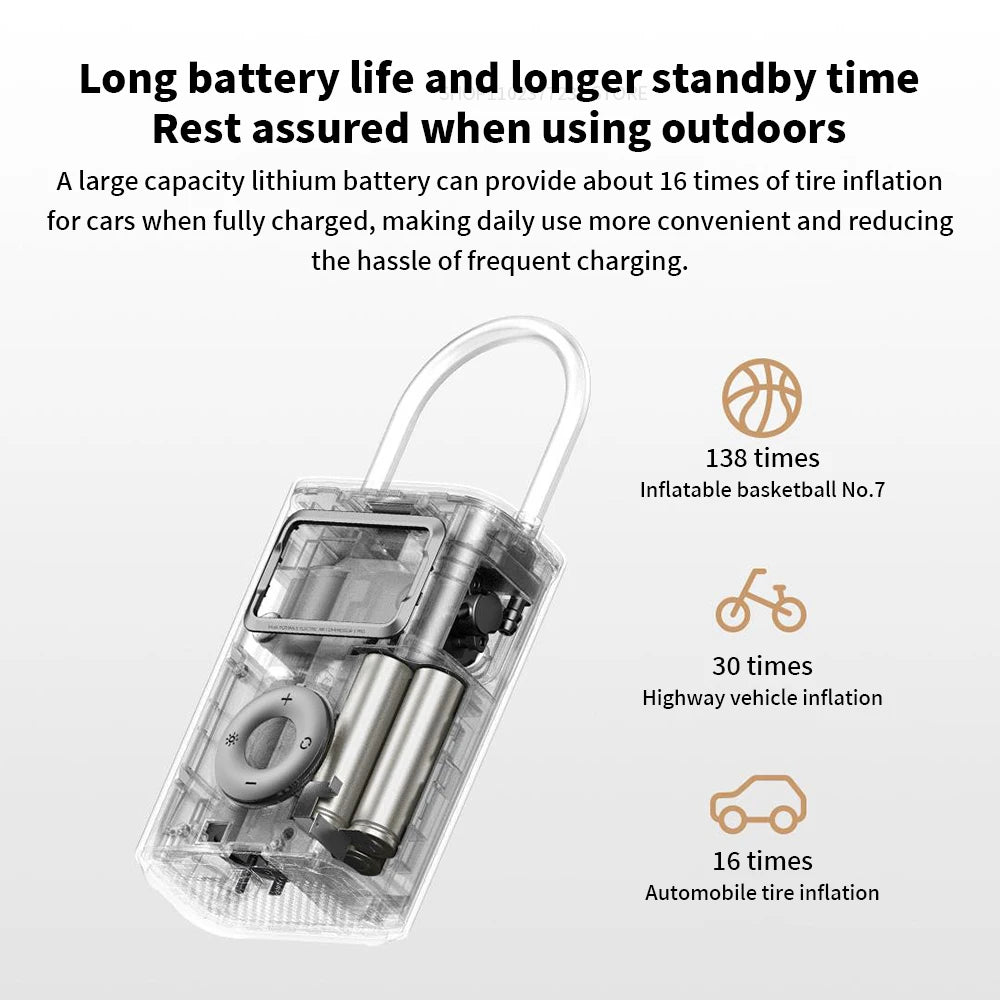 Xiaomi Mijia Air Pump 2 Pro Portable Electric Inflator Pump Digital Display Inflator 150psi Max Basketball Tire 2500mAh Bike Car