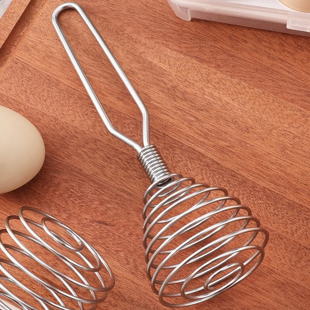 New Stainless Steel Manual Press Type Egg Beater Creative Honey Spoon Mixer Milk Jam Stirring Spoon Kitchen Baking Cooking Tools