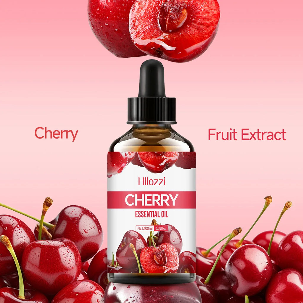 Cherry essential oil can be used in skincare, bath, facial, and diffusers and is suitable for all skin types.